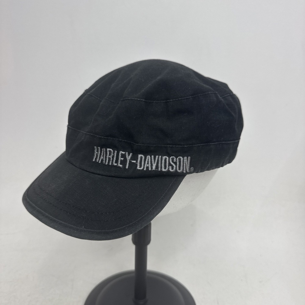 Harley Davidson Hat Womens Y2K Square Grunge Flat Strap Back Biker Painters Hat